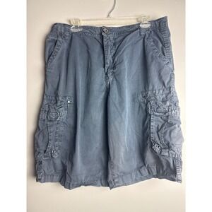 Brooklyn Xpress Cargo Shorts Mens 36 Navy Blue Excellent Utility Multi-Pocket